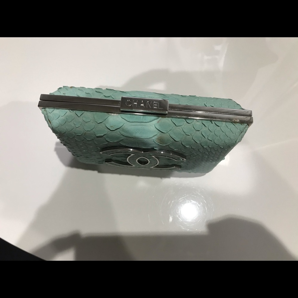 Authentic Chanel Python Clutch! - Picture 3 of 8